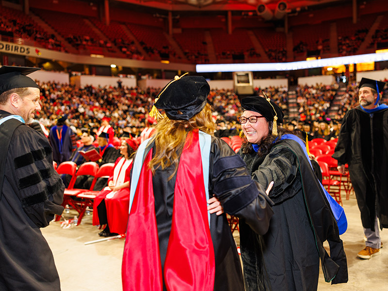 Students at the Commencement Ceremony.